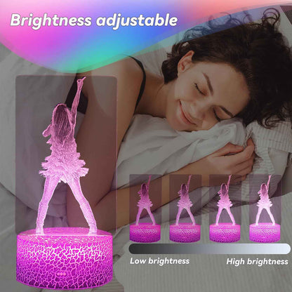 Pop Star Acrylic Plate Light – Modern Bedroom Accent Lamp, 16 Color Ambient Mood Lighting