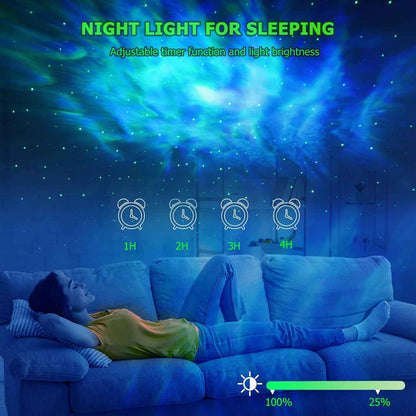 Star Projector with Timer and Music Sync – Thoughtful Housewarming and Holiday Gift for Couples, Teens, and Grandkids, Aurora Borealis Light