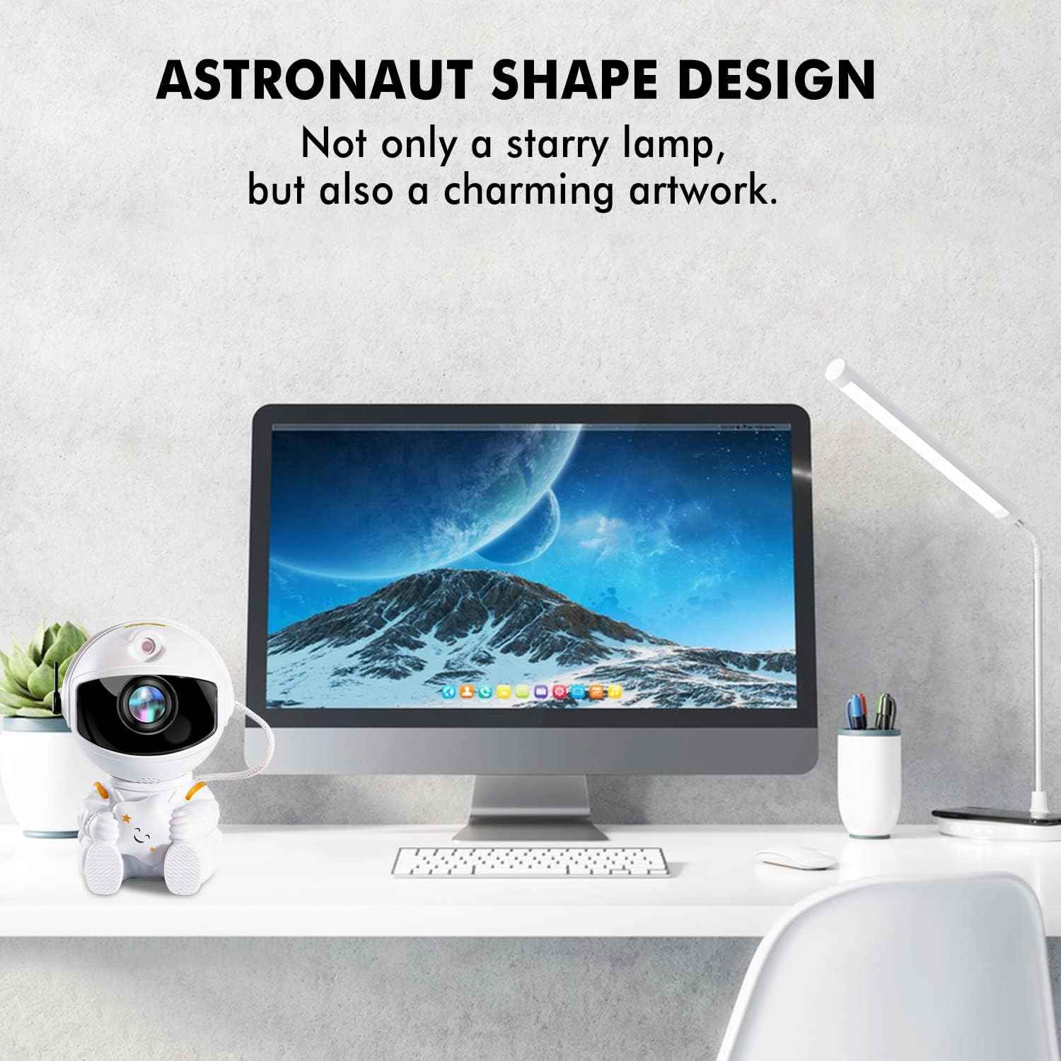Romantic Valentine's Day Gift - Astronaut Star Projector with 7 Galaxy Effects for Bedroom Ambiance and Anniversaries