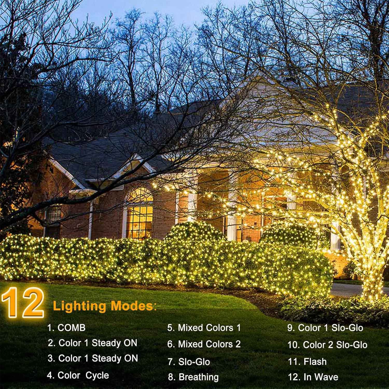 Brightown Battery Operated Bush Net Lights 100 LED 5ft x 5ft – Waterproof Outdoor Garden and Backdrop Lighting with Remote Timer