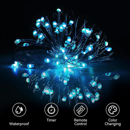 remote control with up to 16ft range, brightness adjustment, and on/off control