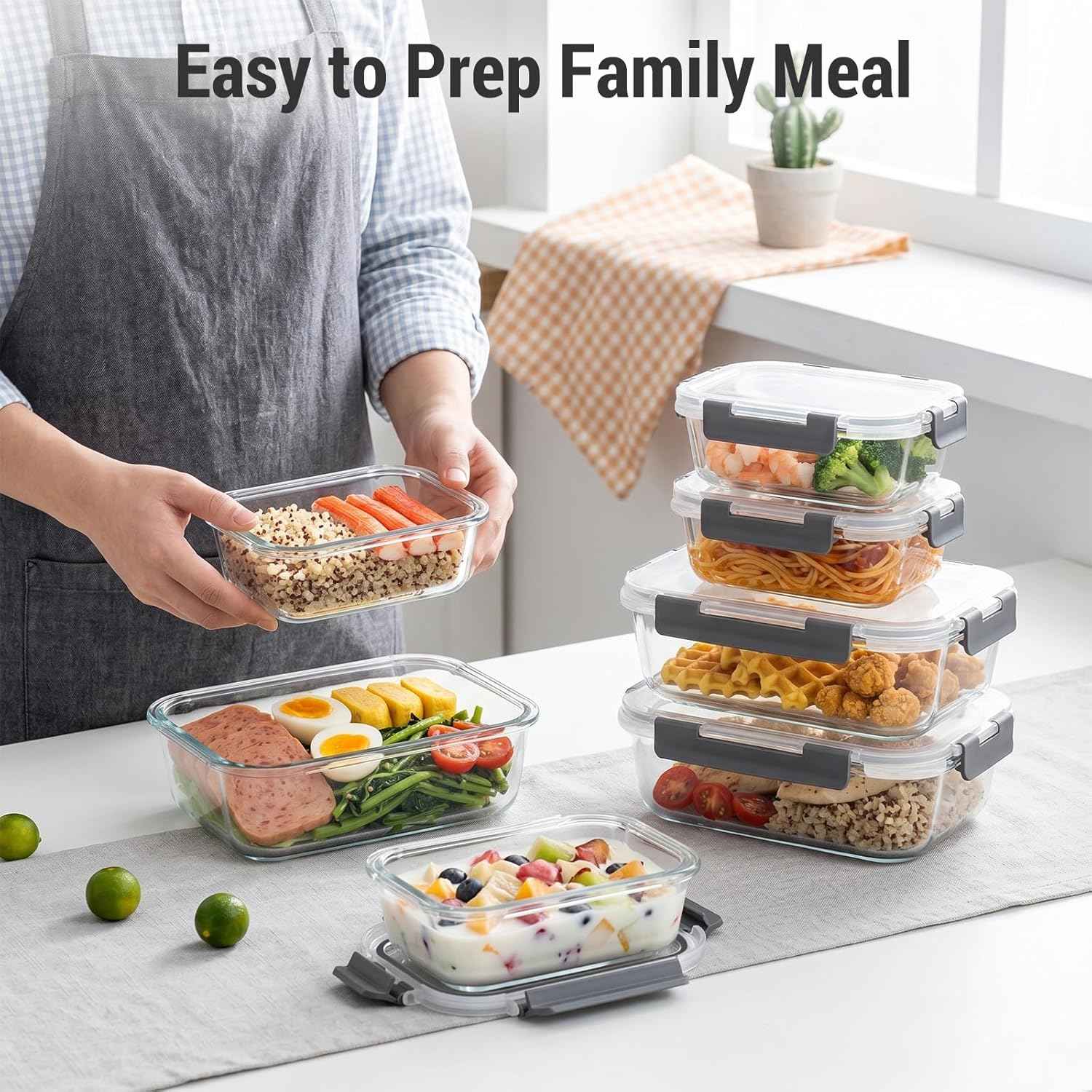 Dealusy 20-Piece Glass Food Container Combo – Streamlined Prep for Intentional Home Cooks