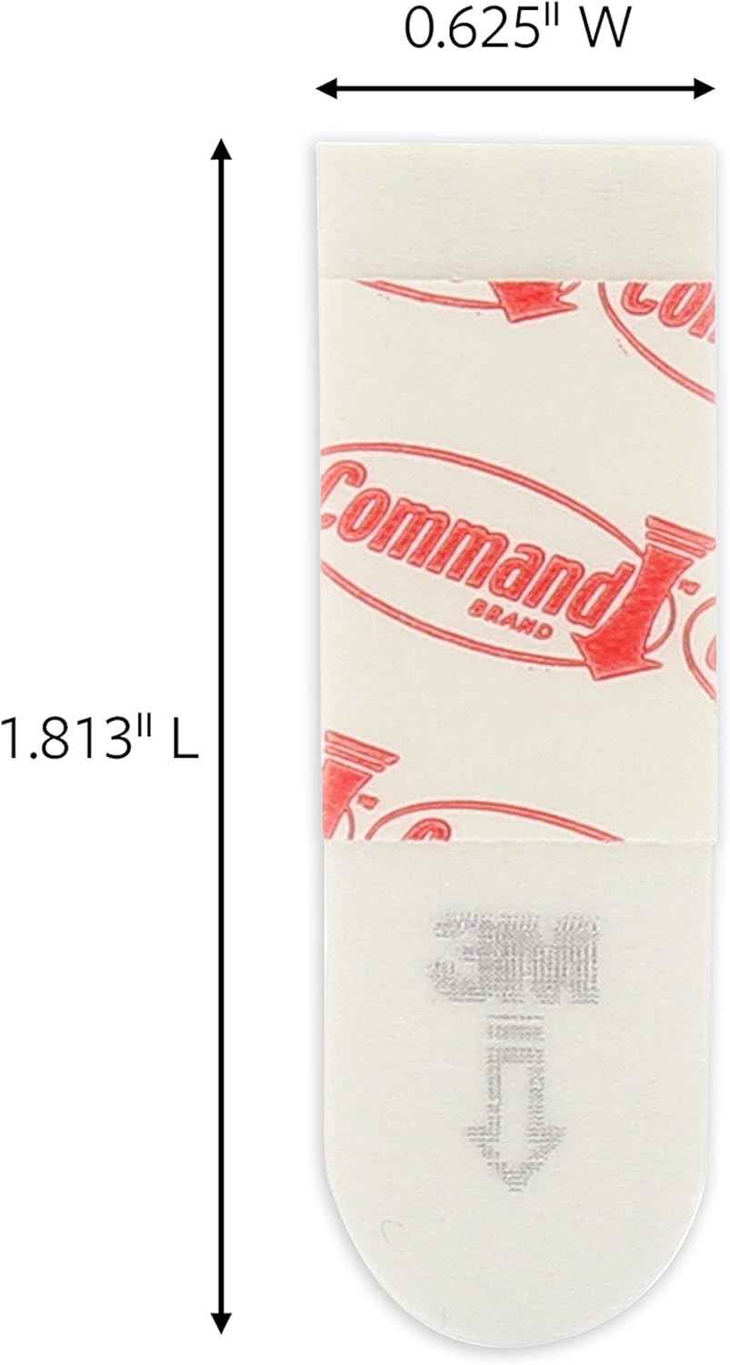 Command Small Refill Strips – Removable Wall Adhesive for Living Room Picture Displays and Holiday Decorating