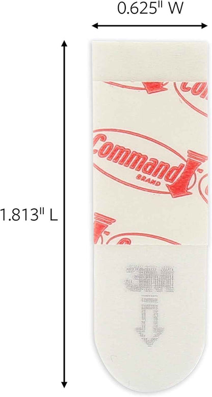 Command Small Refill Strips – Removable Wall Adhesive for Living Room Picture Displays and Holiday Decorating