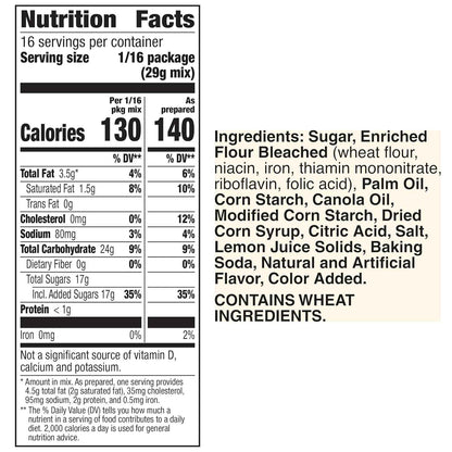 Betty Crocker Delights Supreme Lemon Bars Mix, 16.5 oz – Quick Weeknight Dessert That Fits a Busy Work-From-Home Schedule
