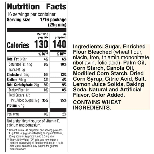 Betty Crocker Delights Supreme Lemon Bars Mix, 16.5 oz – Quick Weeknight Dessert That Fits a Busy Work-From-Home Schedule