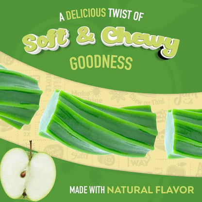 Wiley Wallaby Green Apple Licorice – Resealable 10 oz Pouch for Road Trips, Car Snacks & Picnics
