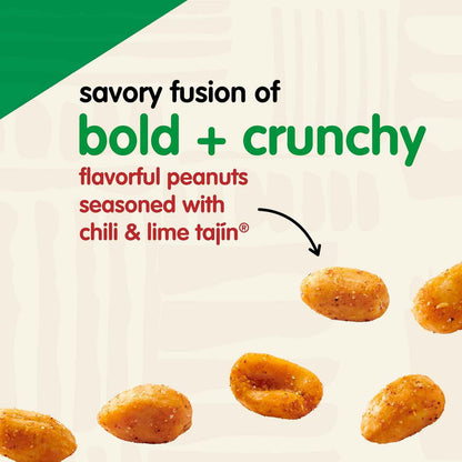 Snak Club Tajín Chili-Lime Peanuts – Kid-Friendly Mild Lunchbox Add-In with Protein, Gluten-Free, 12 oz Bag