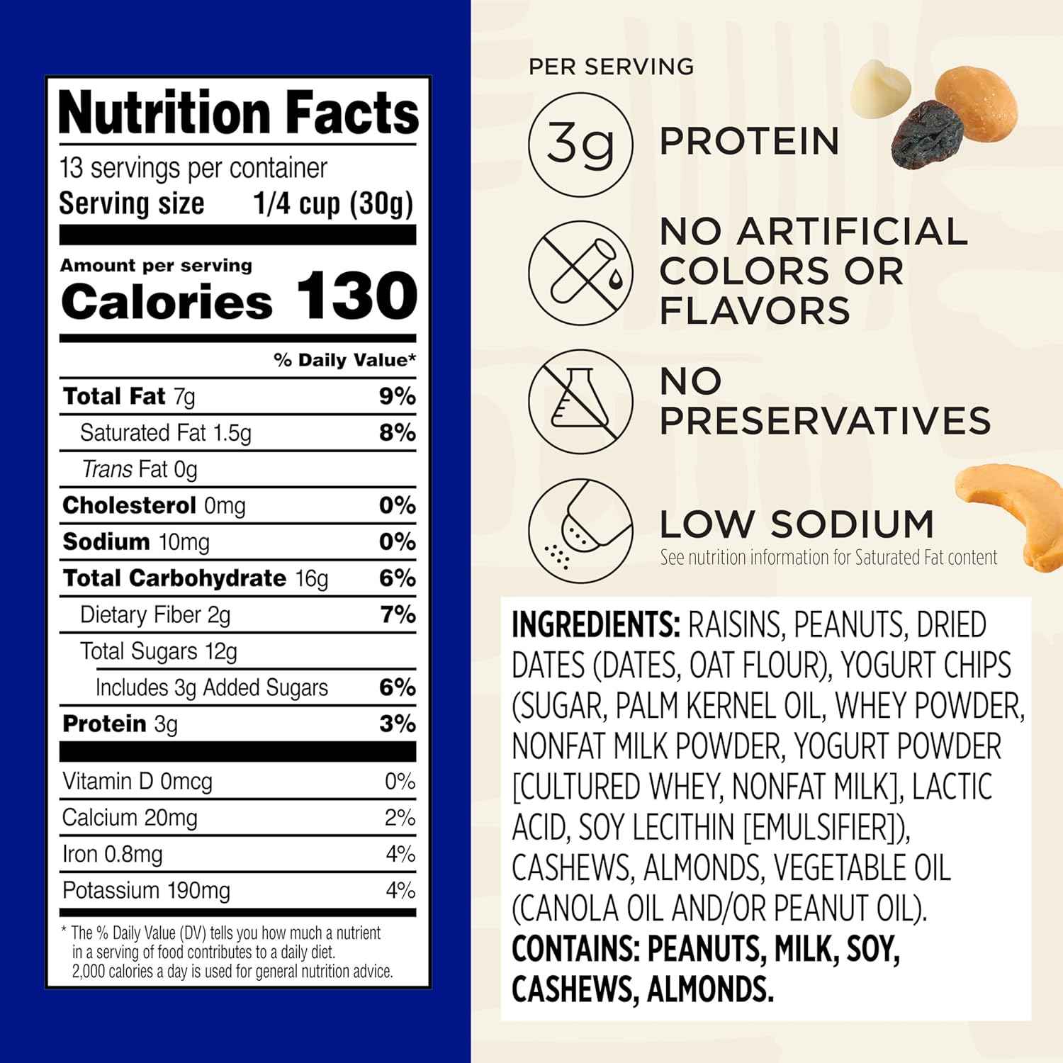 Snak Club Yogurt Trail Mix – Mindful Snacking Pantry Staple with No Artificial Colors, 3g Protein per Serving, 14 oz