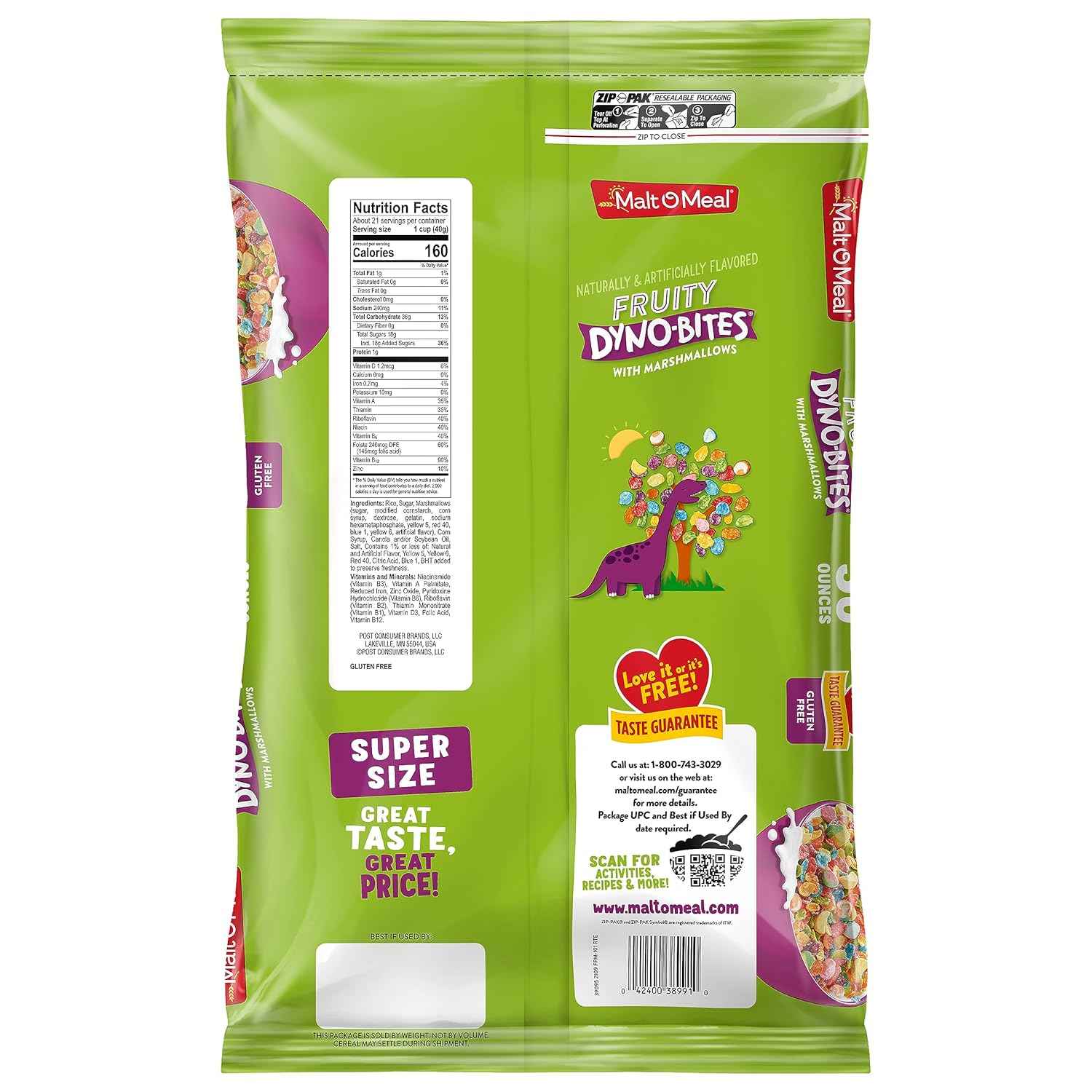 Malt-O-Meal Gluten Free Dyno Bites Cereal for Wheat Sensitive Family Wellness Pantry