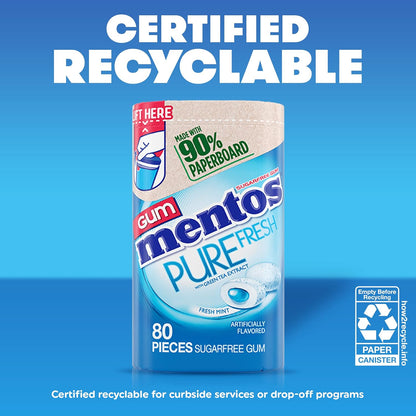 resealable lid keeps 80 pieces fresh and prevents spillage in bags