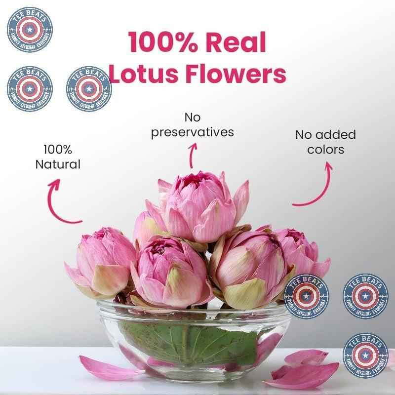 Blue Tea Lotus Flower Tea - 1.40 Oz - 20 Cups | Post-Yoga & Meditation Recovery Drink | Caffeine-Free Floral Infusion for Mindful Practice