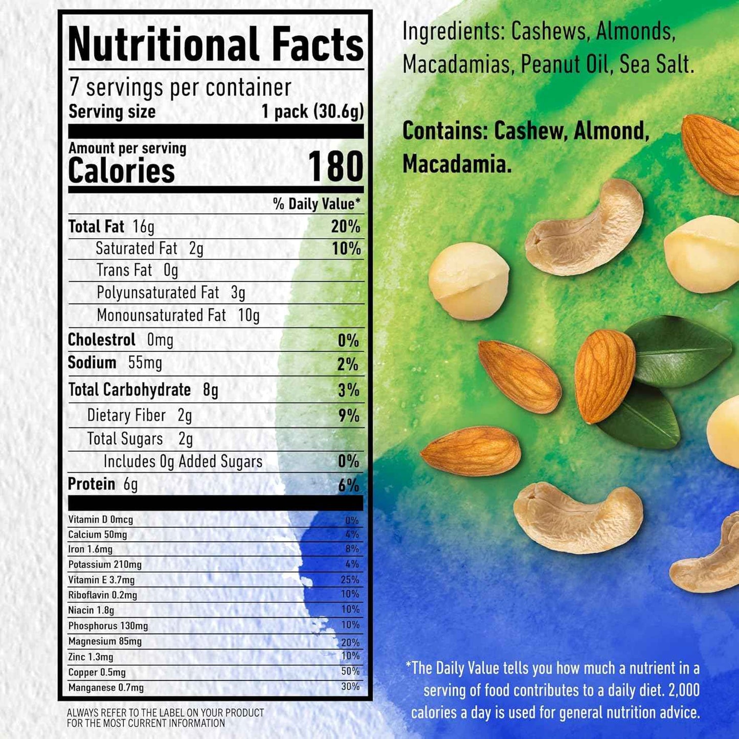 PLANTERS NUT-rition Wholesome Nut Mix, Tear-Open Single-Serve Nut Pouches for the Office Desk and Mid-Afternoon Focus Break