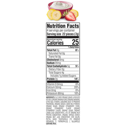 Happy Baby Organics Greek Yogis Baby-Safe Pincer Grasp Snacks for Nursery and Daycare, Strawberry Banana, 0.7 oz Pouch