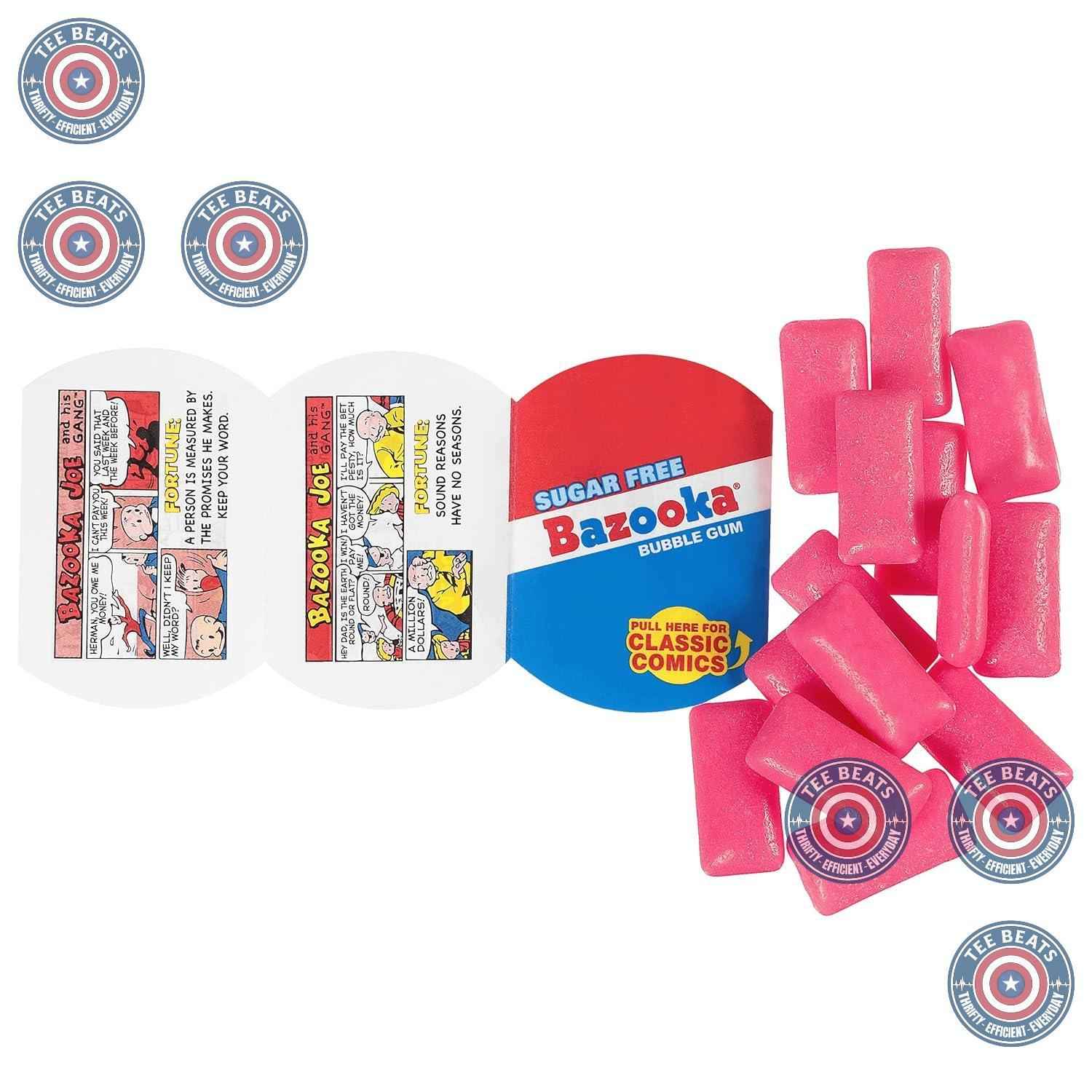 Bazooka Sugar-Free Bubble Gum Bulk – Safe Candy Choice for Kids Sports Birthday Parties, Piñata Fillers, and Classroom Treats, 120 Pellets