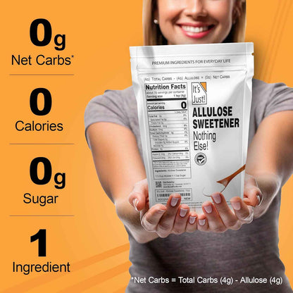 It's Just - Pure Allulose for Family Meal Prep, Safe Sugar Swap for Kids' Low-Sugar Baking