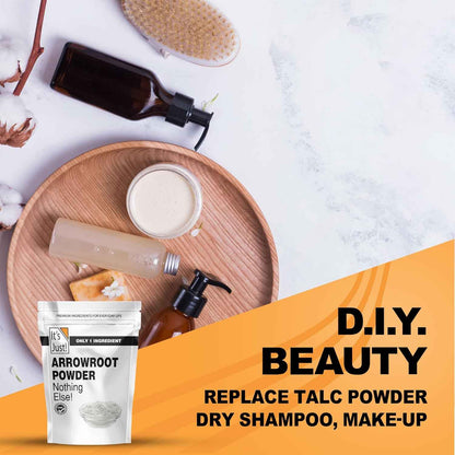 It's Just - Arrowroot Powder for At-Home Spa Rituals, Scent-Free Body Powder and Bath Soak Companion