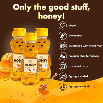 ChocZero Sugar Free Honey – Clean Label Sweetener for Your Health Ritual, Monk Fruit Vegan Honey Alternative