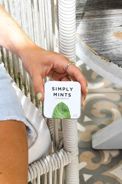 SIMPLY Mints | Peppermint Breath Mints | Uncluttered Purse Essential | Reusable Metal Tin