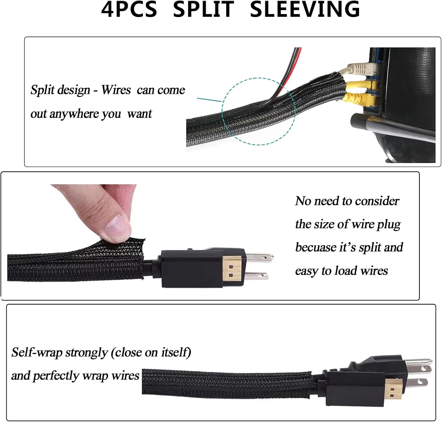 reusable wire ties with eye-hole tail design for hanging on hooks or chaining together