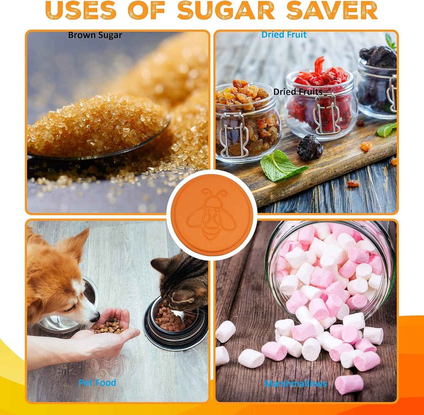 Terracotta Brown Sugar Keeper – Unique Housewarming Gift for Baker Friends, Reusable Clay Sugar Softener Disc