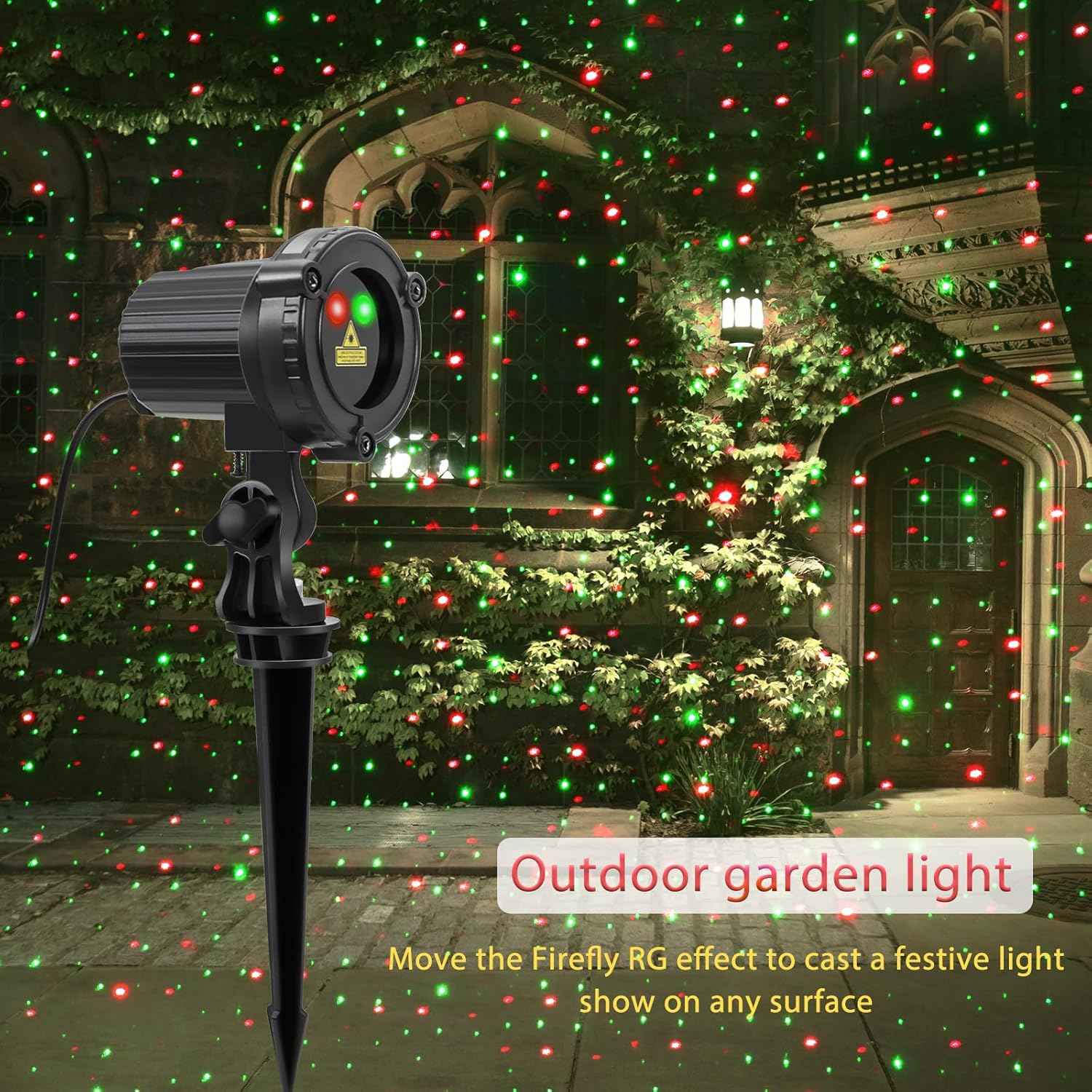 Laser Christmas Projector Lights Outdoor – Patio & Garden Star Light, IP65 Weatherproof Holiday Decor