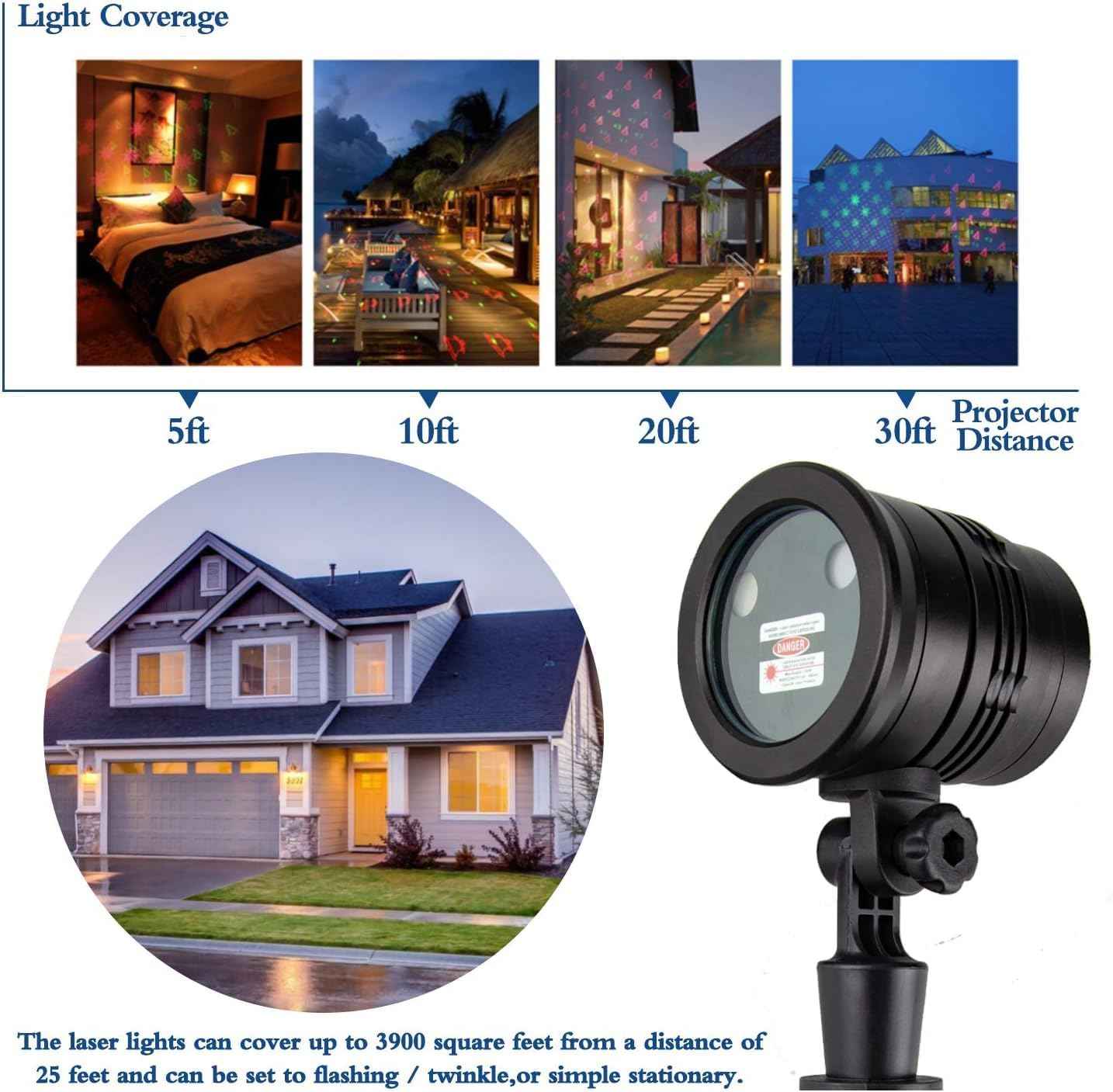 [Brand] Flameless Laser Projector – Smoke-Free Holiday Light with Auto Timer & Cool-Run Housing