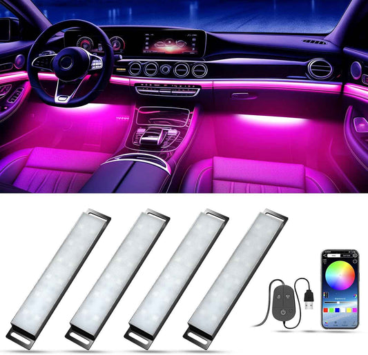 Honalia Car LED Lights Interior – Calming RGB Ambient Lighting, Wind-Down Mood Light for Nighttime Commute and Self-Care Drives