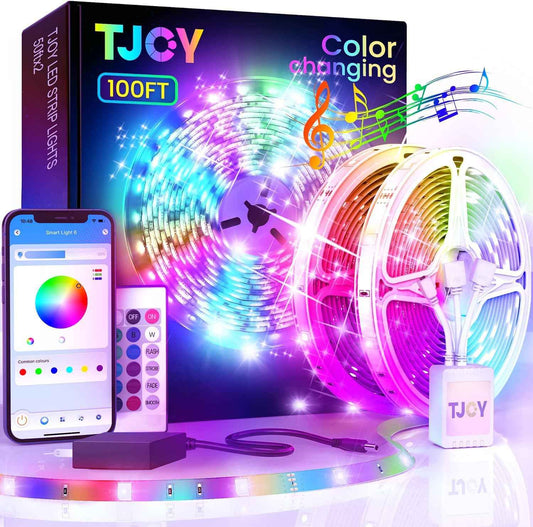 TJOY LED Strip Lights Birthday Gift for Teens and Her – RGB Color Changing Bedroom Decor with App and Remote