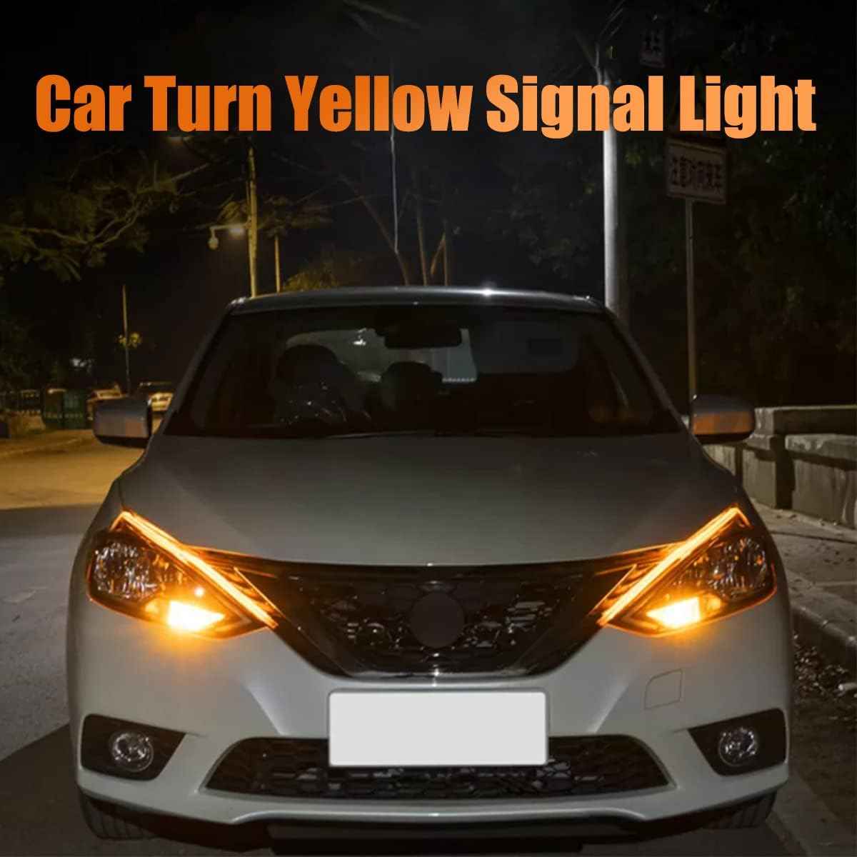 24-Inch Flexible LED Headlight Strips – Weatherproof DRL and Turn Signal Kit for Outdoor Driving Enthusiasts