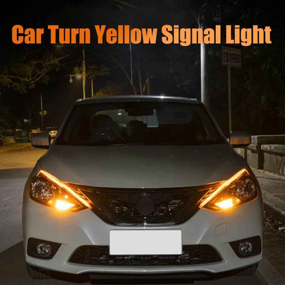 24-Inch Flexible LED Headlight Strips – Weatherproof DRL and Turn Signal Kit for Outdoor Driving Enthusiasts