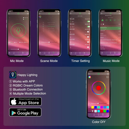 rgbic chip technology on premium variant for individual pixel chasing effects