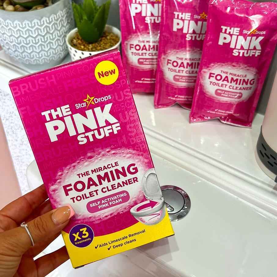 The Pink Stuff Toilet Cleaner Powder – Single-Use Sachets for a Clutter-Free Cleaning Cabinet