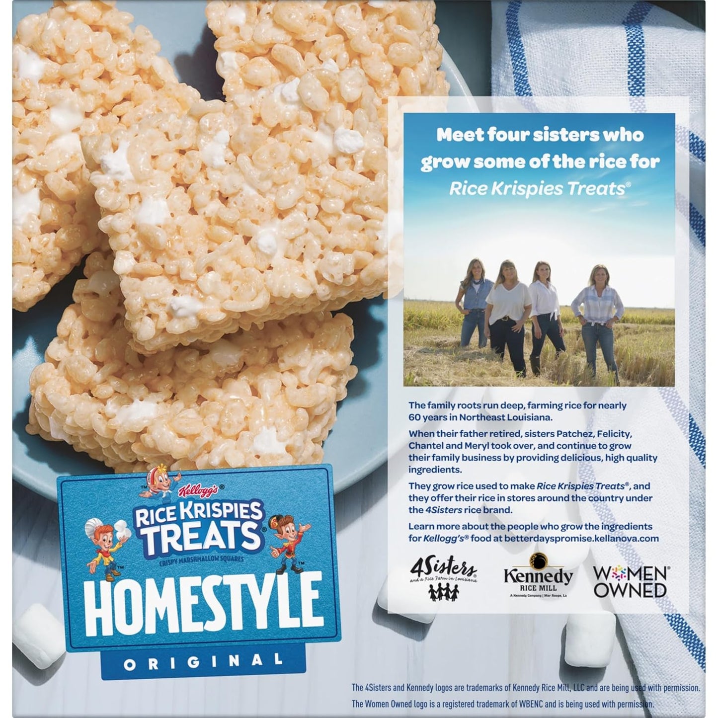 Rice Krispies Treats Homestyle Marshmallow Snack Bars Portable Snacks for Car Rides and Road Trips, Individually Wrapped 24 Count