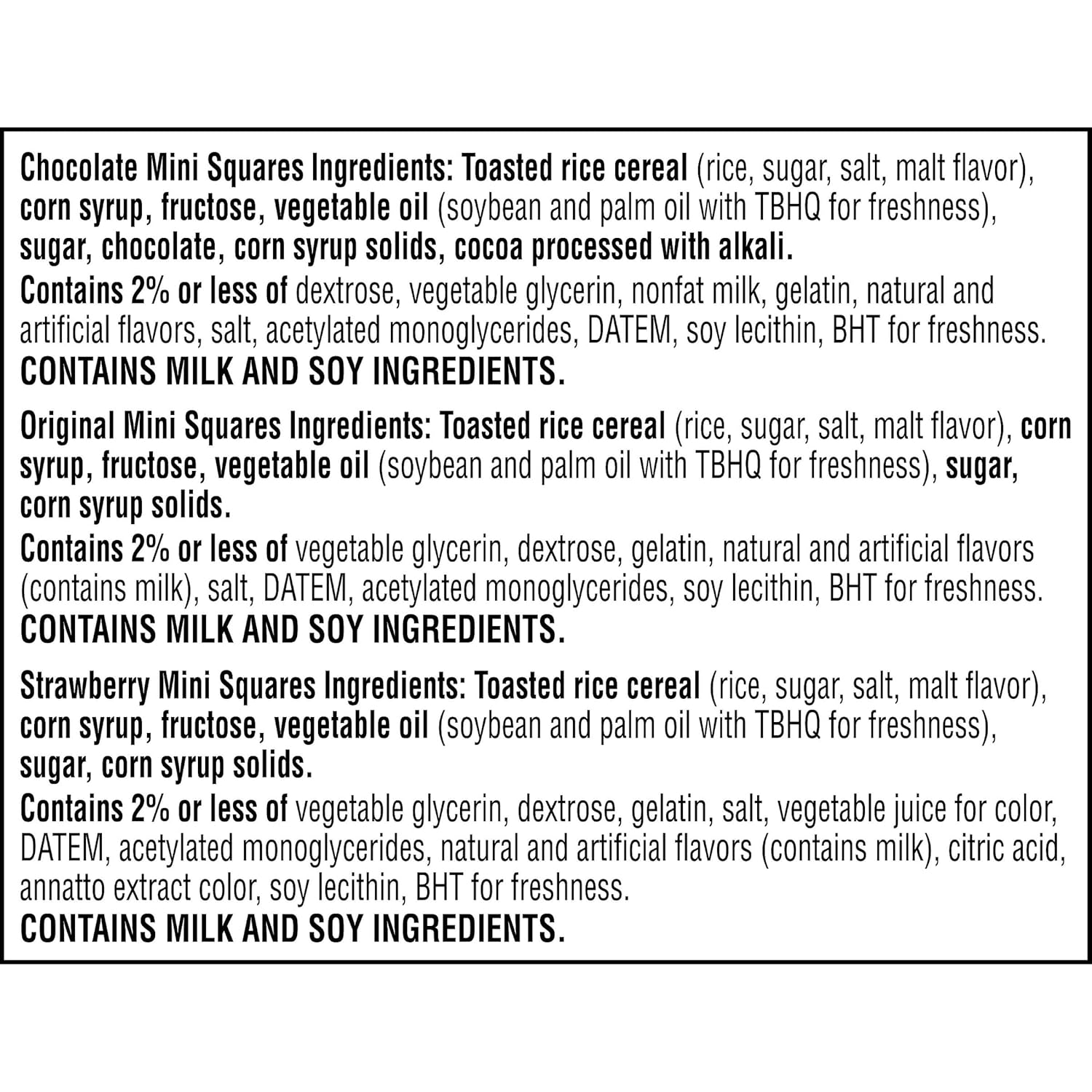 Rice Krispies Treats Mini Marshmallow Squares – Care Package Snack Variety Pack, 52 Individually Wrapped Bars for Gifting