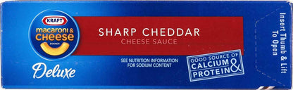 Kraft Deluxe Sharp Cheddar Macaroni & Cheese Dinner for Dorm Study Snacks and Quick Late-Night Fuel
