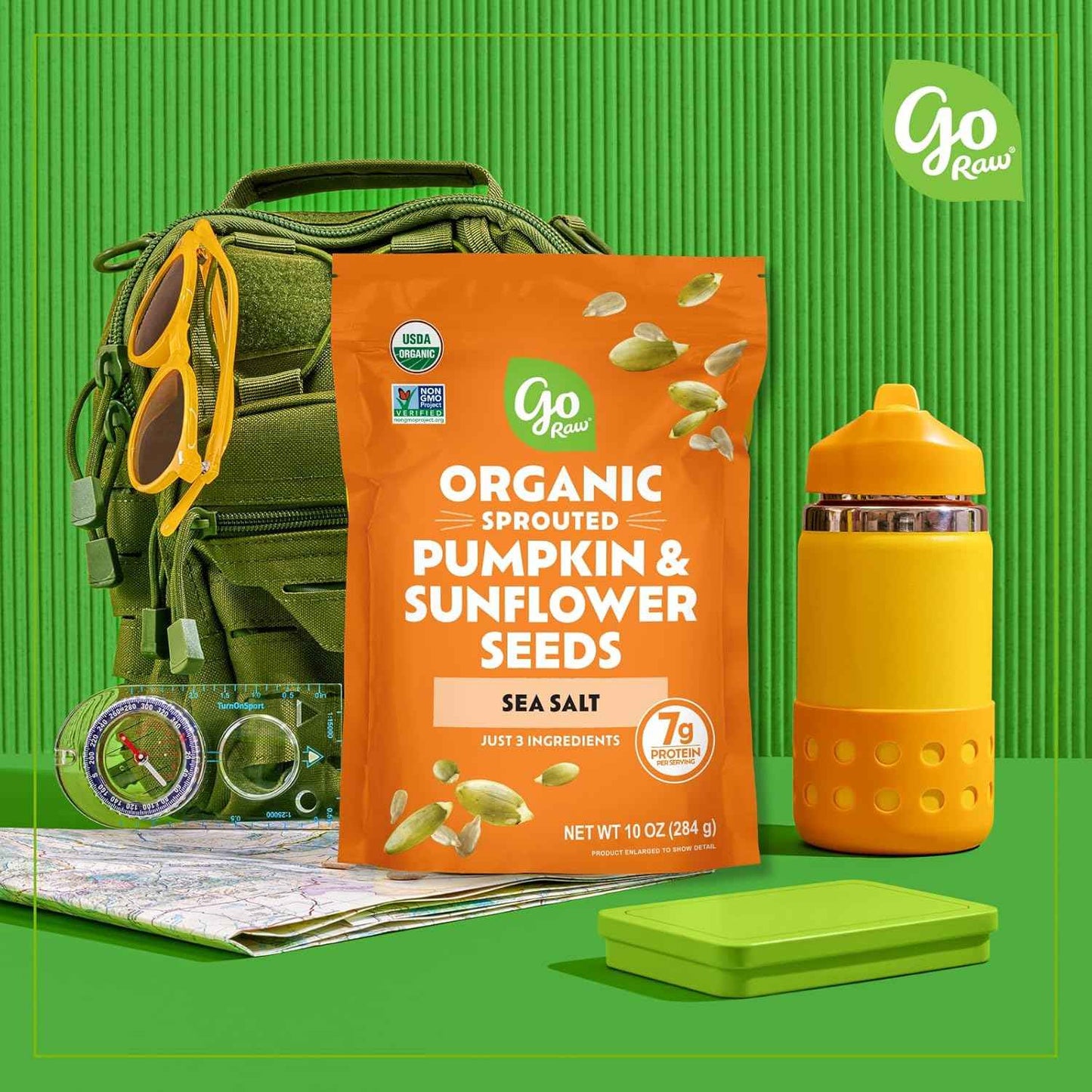 Go Raw Organic Sprouted Pumpkin & Sunflower Seeds – Lightweight Trail Mix Base for Hiking