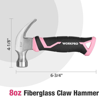 WORKPRO Non-Conductive Fiberglass Hammer – Safer Striking Around Electrical Boxes and Home Wiring