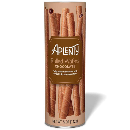 Aplenty Chocolate Rolled Wafers, 5 Oz – Streamlined Pantry Essential, Single-Ingredient-Light Wafer for Simple Living