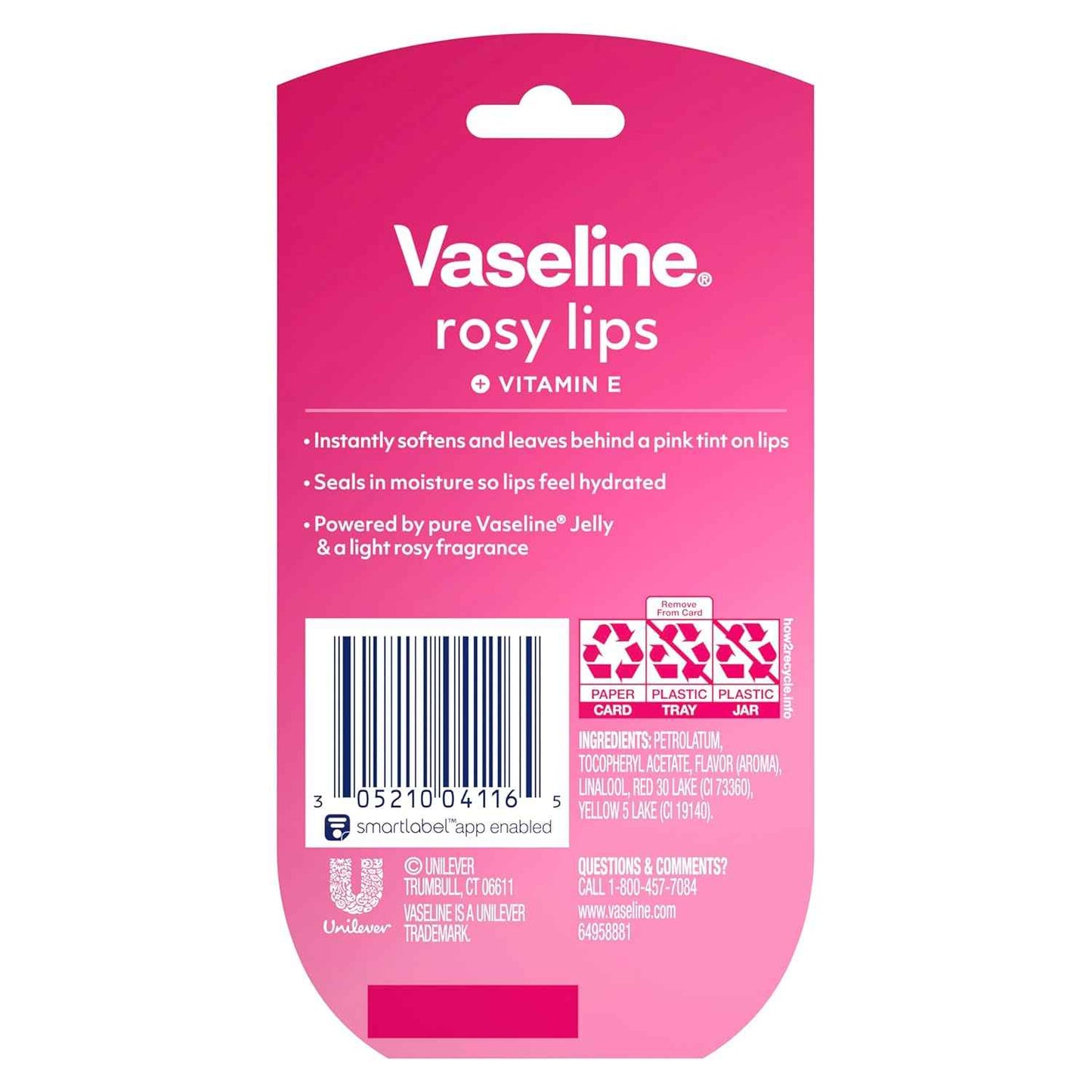 Vaseline Lip Therapy Rosy Lips Mini 2 Pack – Clean Vanity Staple for Less Is More Beauty Routines, Tinted Petroleum Jelly Lip Balm