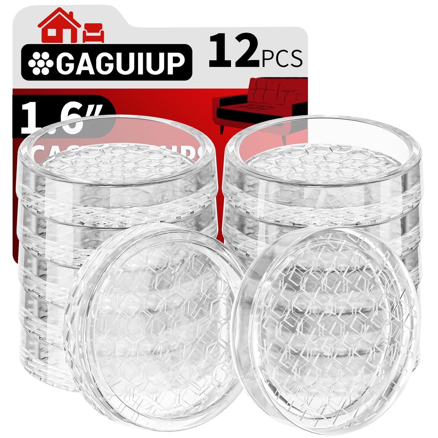 Round - 1.6" 12pcs Clear