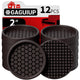 Round - 2" 12pcs Brown
