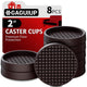 Round - 2" 8pcs Brown