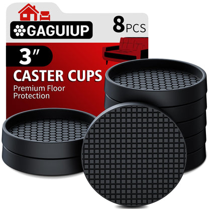 Round - 3" 8pcs Black