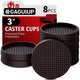 Round - 3" 8pcs Brown