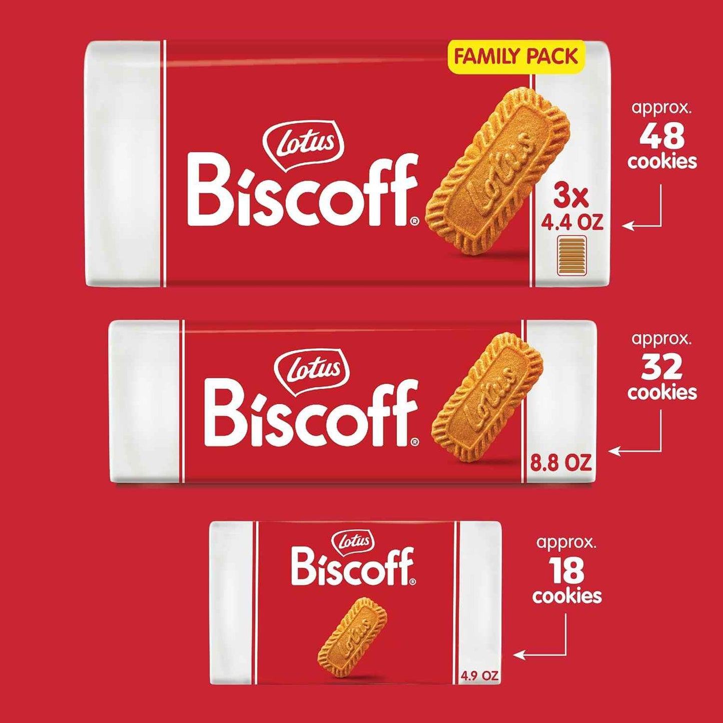 Lotus Biscoff Cookies - Gourmet Birthday Gift for Her, Three-Pack Caramelized Biscuit Tin