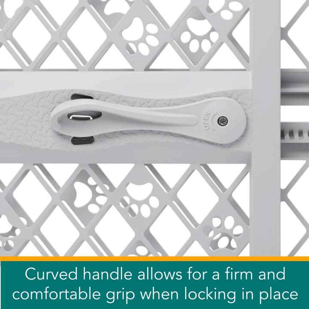 MYPET North States Paws Portable Pet Gate for Doorways - Pressure-Mount No-Drill Barrier for Small Dogs and Puppies