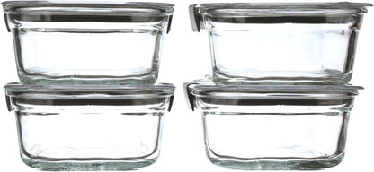Rubbermaid Brilliance Glass Containers – Uncluttered Kitchen Storage, Stackable Rectangular Design