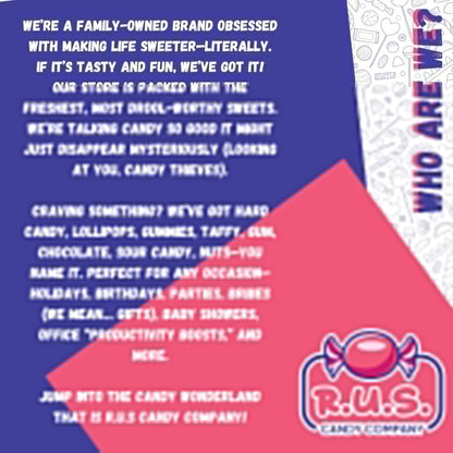 RUS Candy Company Peach Ring Gummies 8 oz Resealable Bag – Kid-Friendly Snack for Lunchboxes and After-School Treats