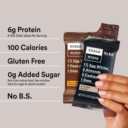 RXBAR Minis Protein Bars – Desk Drawer Snack for Busy Workdays, 6g Protein for Afternoon Focus